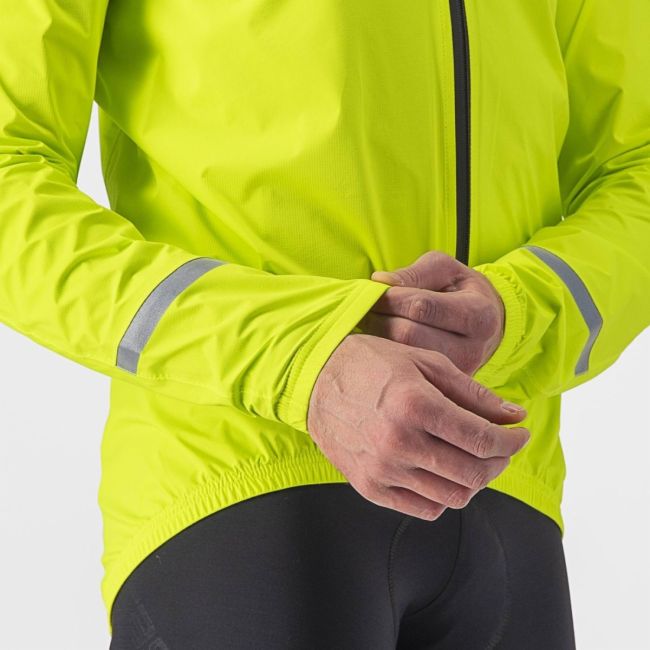 Castelli - Jacheta ciclism waterproof ploaie Emergency 2 Rainjacket - galben fluo