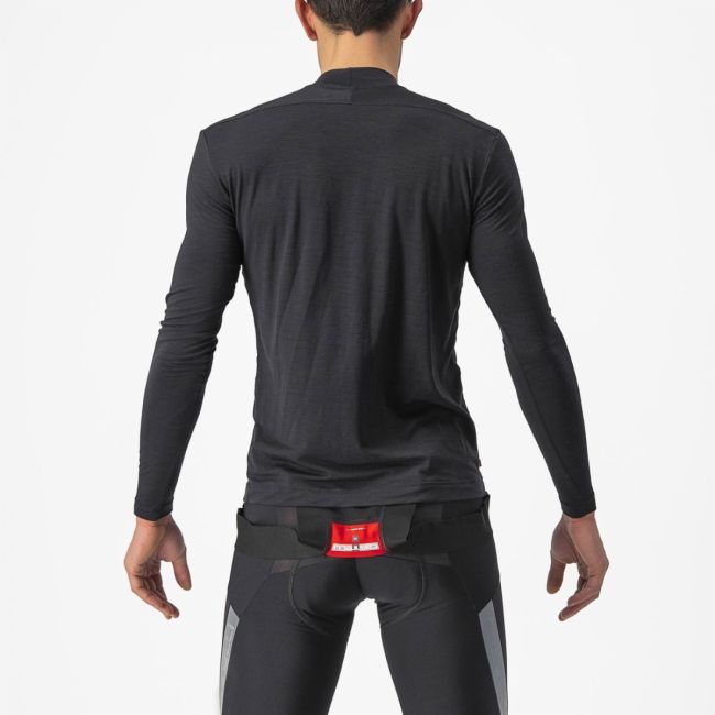 Castelli - bluza corp ciclism maneca lunga Bandito Wool LS base layer - negru