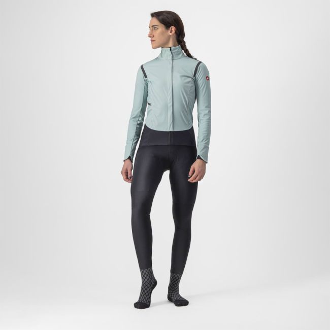 Castelli - jacheta ciclism vreme rece pentru femei Alpha Ros 2 W Jacket - albastru deschis negru