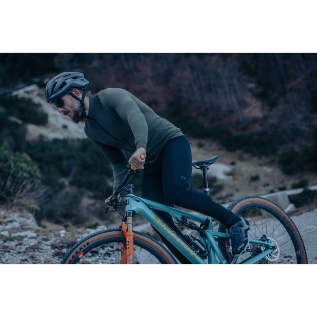 Northwave - bluză ciclism pentru bărbați mânecă lungă Trip Knit - verde army negru