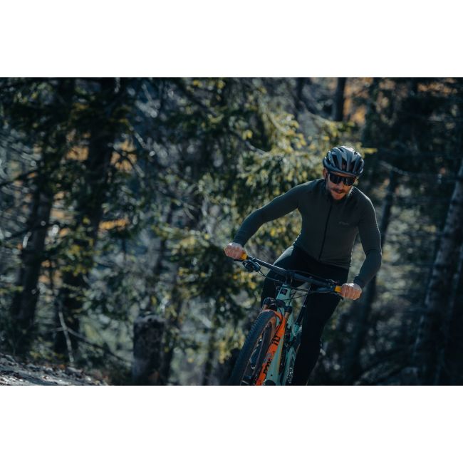 Northwave - bluză ciclism pentru bărbați mânecă lungă Trip Knit - verde army negru