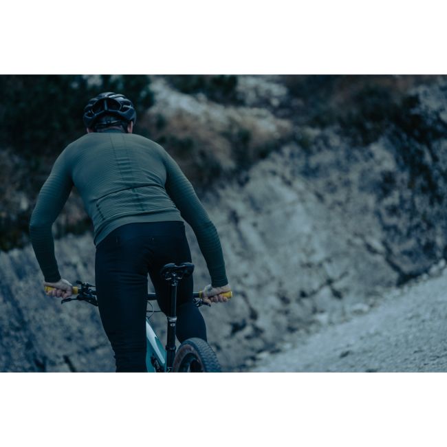 Northwave - bluză ciclism pentru bărbați mânecă lungă Trip Knit - verde army negru