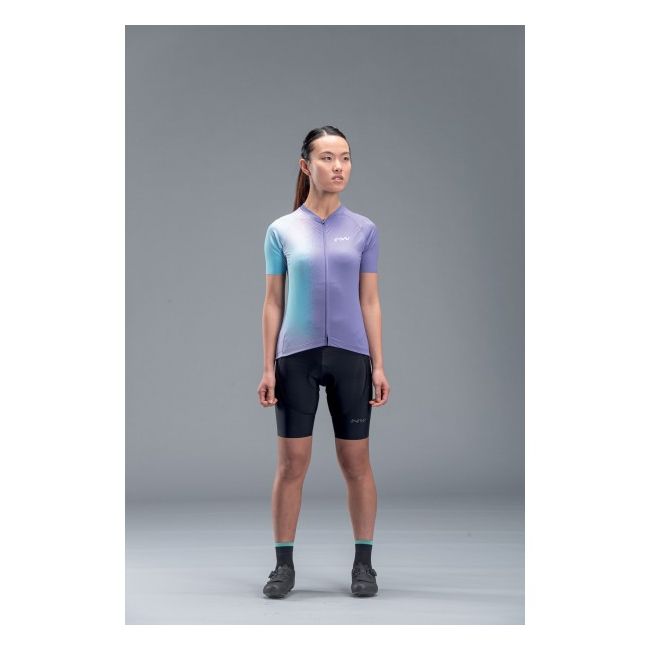 Northwave - tricou pentru ciclism cu maneca scurta pentru femei Blade Women Jersey - alb albastru deschis pastel