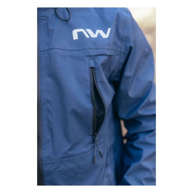 Northwave - jacheta ciclism pentru barbati ploaie si vreme rece No Worry HardShell Jacket - albastru inchis
