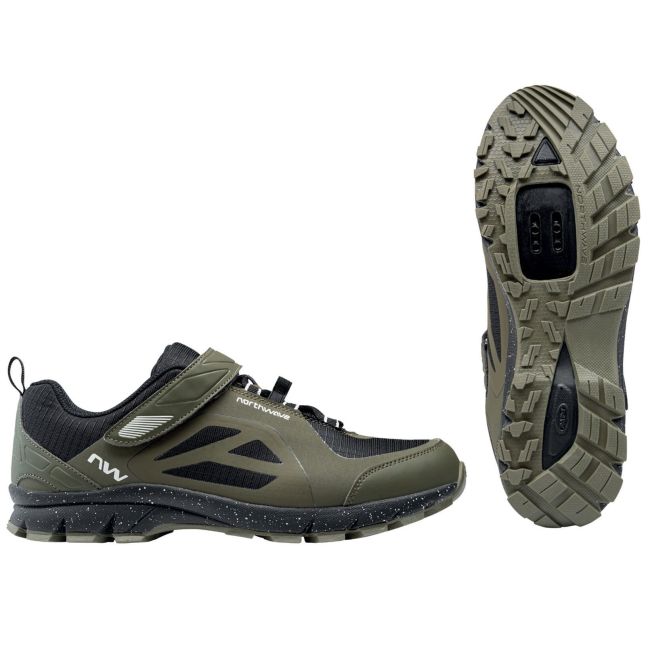 Northwave Escape Evo - pantofi pentru ciclism MTB All Mountain - verde inchis army negru