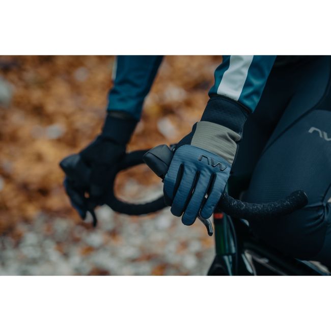 Northwave manusi lungi calduroase - Fast Gel - negru albastru inchis verde padure