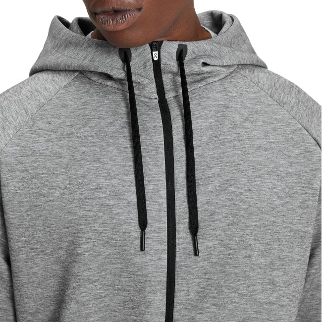 On Cloud - hanorac cu fermoar pentru barbati Zipped Hoodie - gri deschis