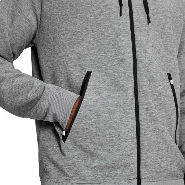 On Cloud - hanorac cu fermoar pentru barbati Zipped Hoodie - gri deschis