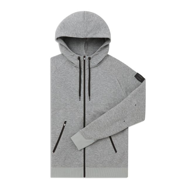 On Cloud - hanorac cu fermoar pentru barbati Zipped Hoodie - gri deschis