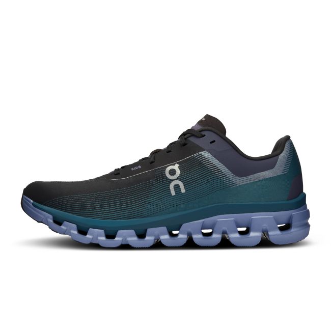 On CloudFlow 4 - pantofi sport pentru barbati - negru albastru furtuna albastru deschis