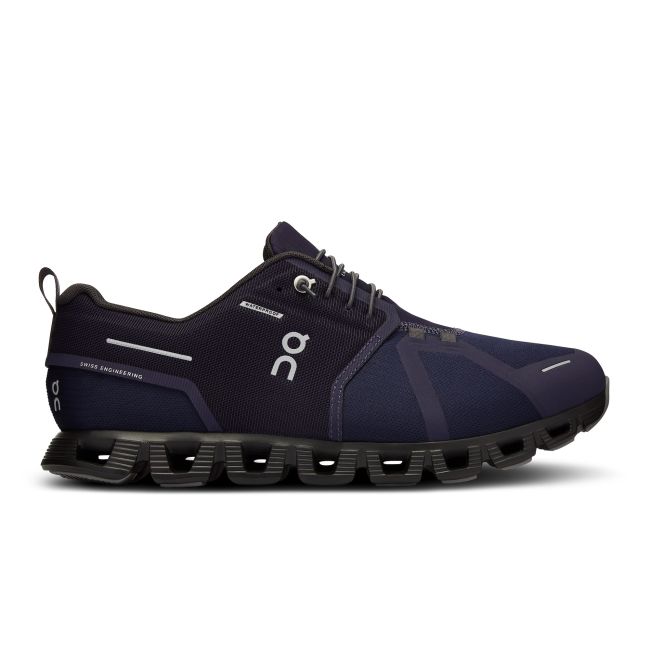 On Cloud 5 Waterproof - pantofi alergare pentru barbati - albastru inchis nocturn negru