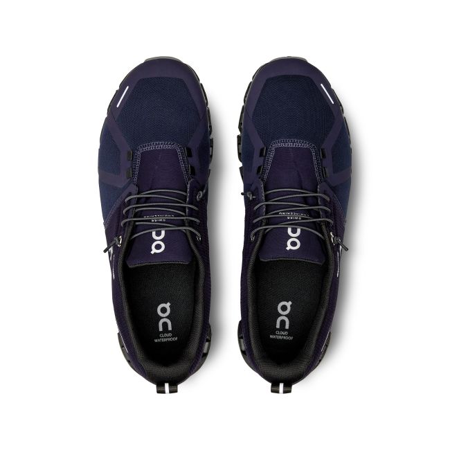 On Cloud 5 Waterproof - pantofi alergare pentru barbati - albastru inchis nocturn negru
