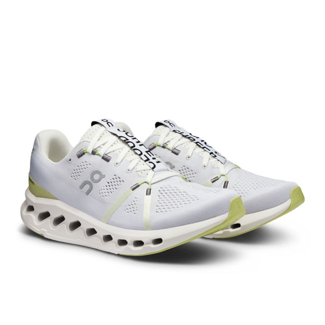 On Cloudsurfer - pantofi alergare pentru barbati - gri alb galben deschis