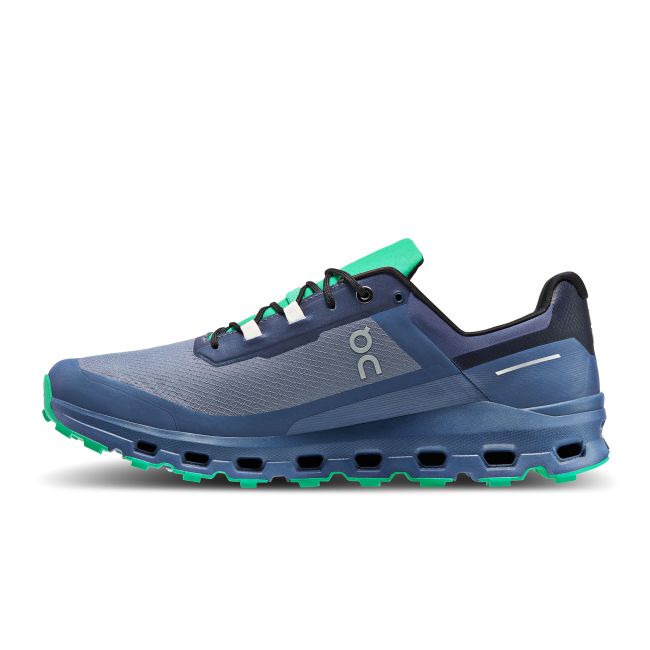 On Cloudvista Waterproof - pantofi sport pentru barbati - albastru inchis denim gri deschis metalic verde