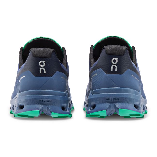 On Cloudvista Waterproof - pantofi sport pentru barbati - albastru inchis denim gri deschis metalic verde