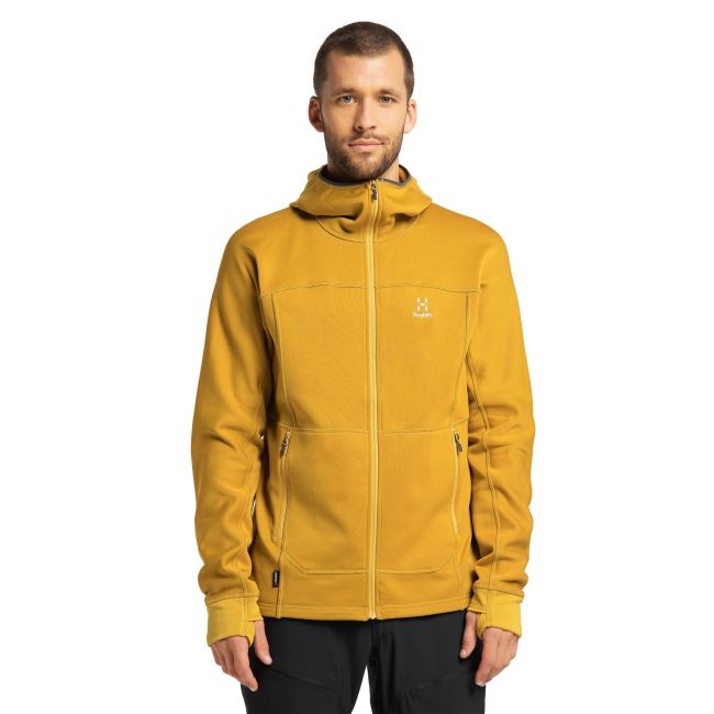 Haglofs - Jacheta fleece barbati Betula Hood - galben frunze de toamna