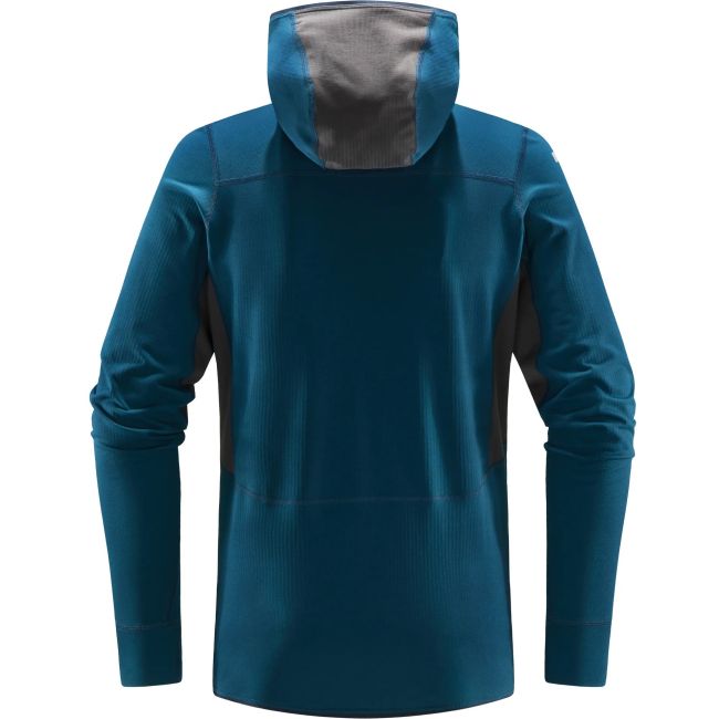 Haglofs - Jacheta fleece barbati L.I.M Mid Comp Hood - albastru inchis ocean gri magnetita