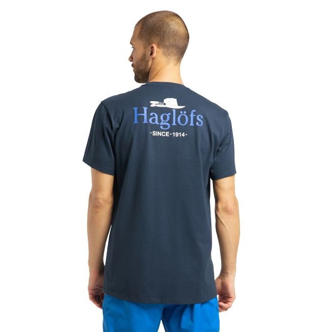 Haglofs - Tricou casual bumbac barbati Mirth Tee - albastru inchis