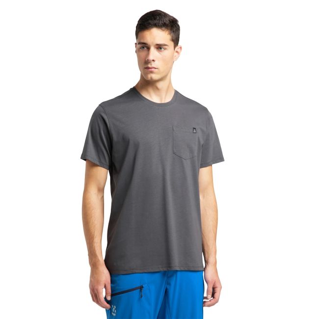 Haglofs - Tricou casual bumbac barbati Mirth Tee - gri inchis magnetita