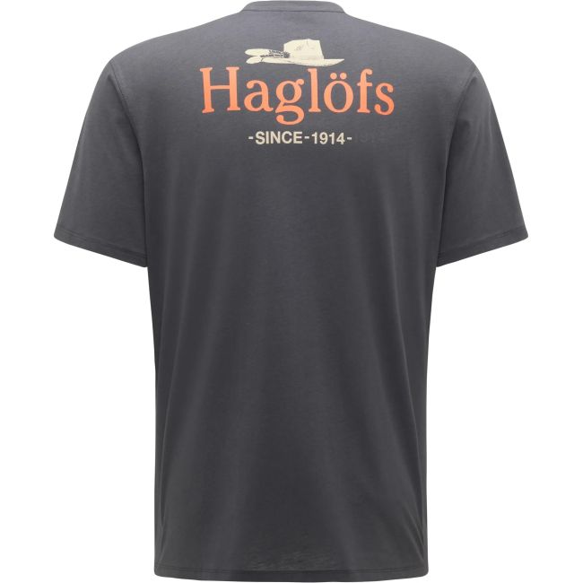 Haglofs - Tricou casual bumbac barbati Mirth Tee - gri inchis magnetita