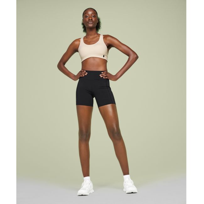 On Cloud - bustiera sport femei Active Bra - maro deschis perla alb