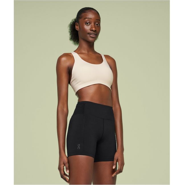 On Cloud - bustiera sport femei Active Bra - maro deschis perla alb