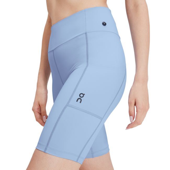 On Cloud - pantaloni scurti pentru femei Active Shorts - negru albastru deschis stratosfera
