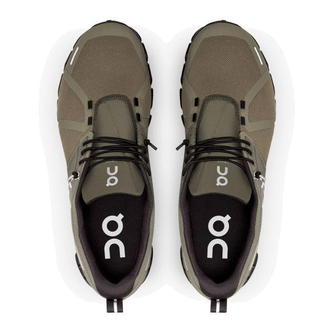 On Cloud 5 Waterproof - pantofi alergare pentru barbati - verde maro maslina