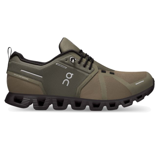 On Cloud 5 Waterproof - pantofi alergare pentru barbati - verde maro maslina