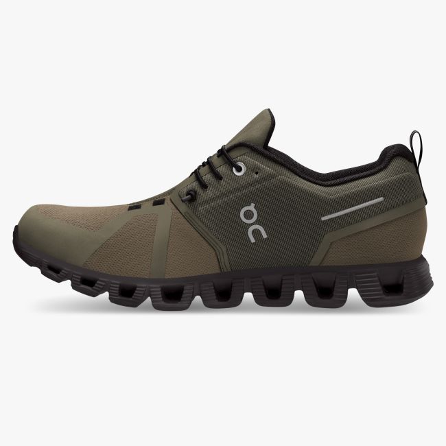 On Cloud 5 Waterproof - pantofi alergare pentru barbati - verde maro maslina