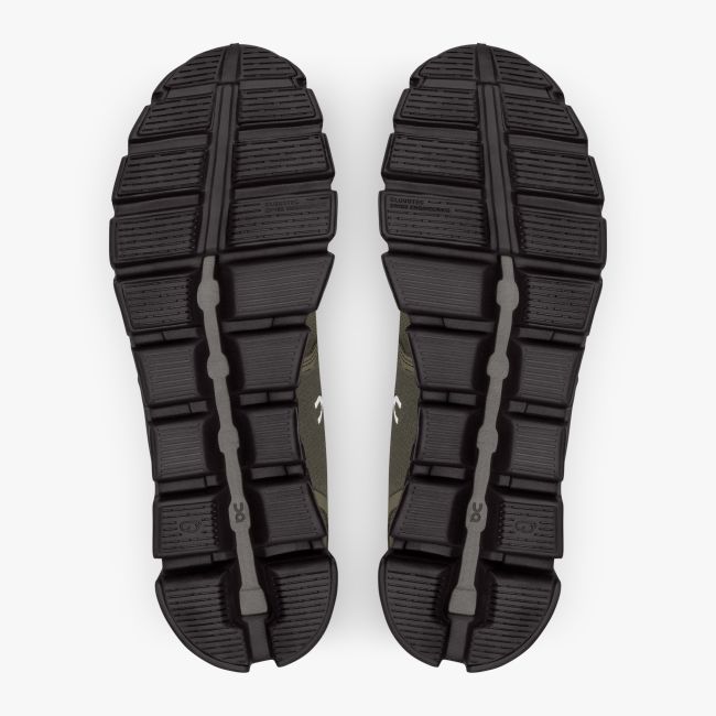 On Cloud 5 Waterproof - pantofi alergare pentru barbati - verde maro maslina
