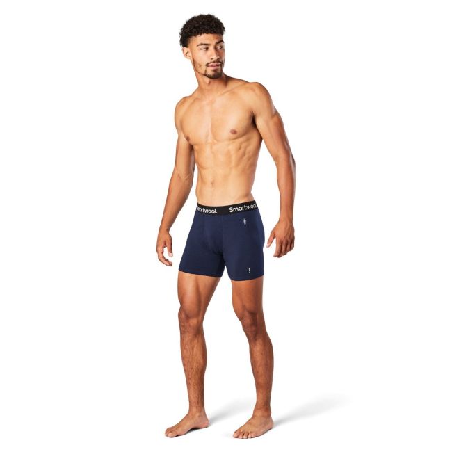 Smartwool - boxeri barbati Merino Boxer Brief Boxed - albastru inchis