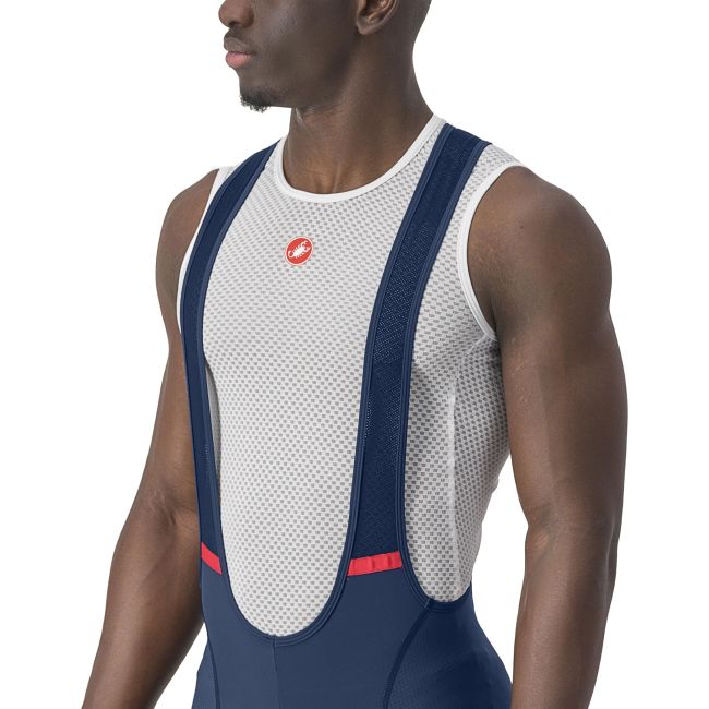 Castelli - Pantaloni ciclism scurti cu bretele Competizione bibshorts- albastru inchis