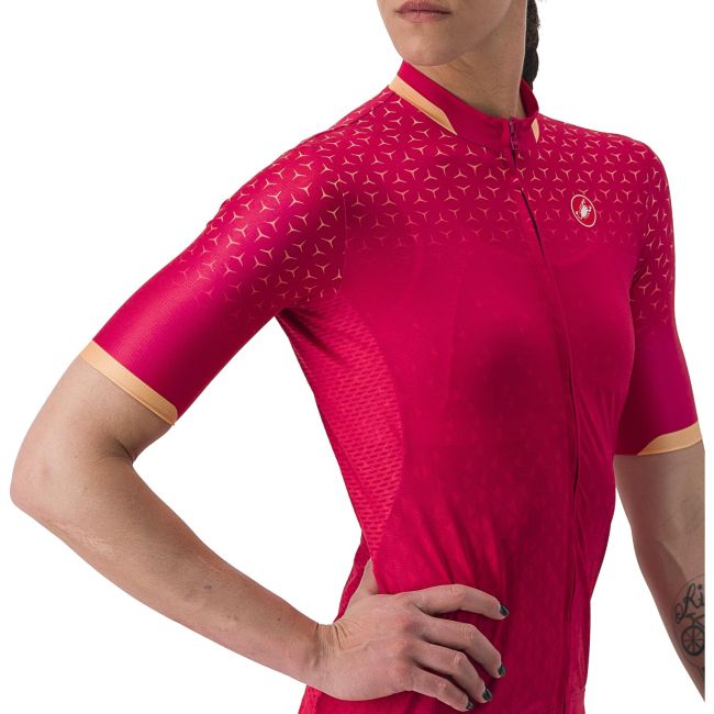Castelli - tricou ciclism maneca scurta pentru femei Pezzi jersey - rosu