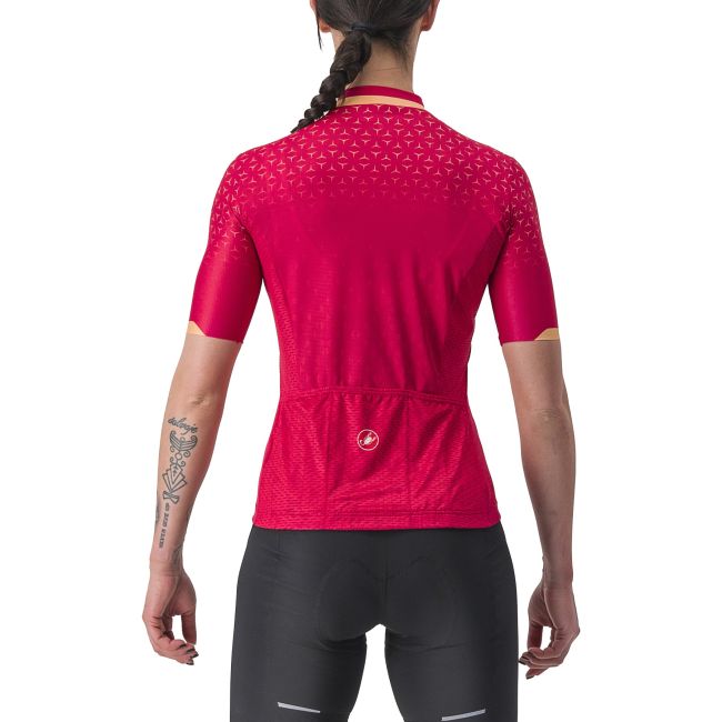 Castelli - tricou ciclism maneca scurta pentru femei Pezzi jersey - rosu