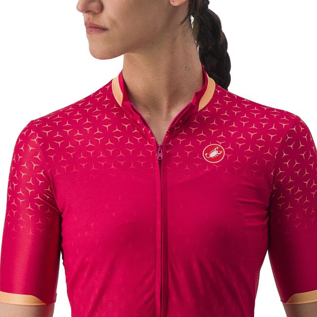Castelli - tricou ciclism maneca scurta pentru femei Pezzi jersey - rosu