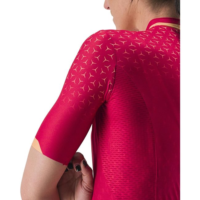 Castelli - tricou ciclism maneca scurta pentru femei Pezzi jersey - rosu