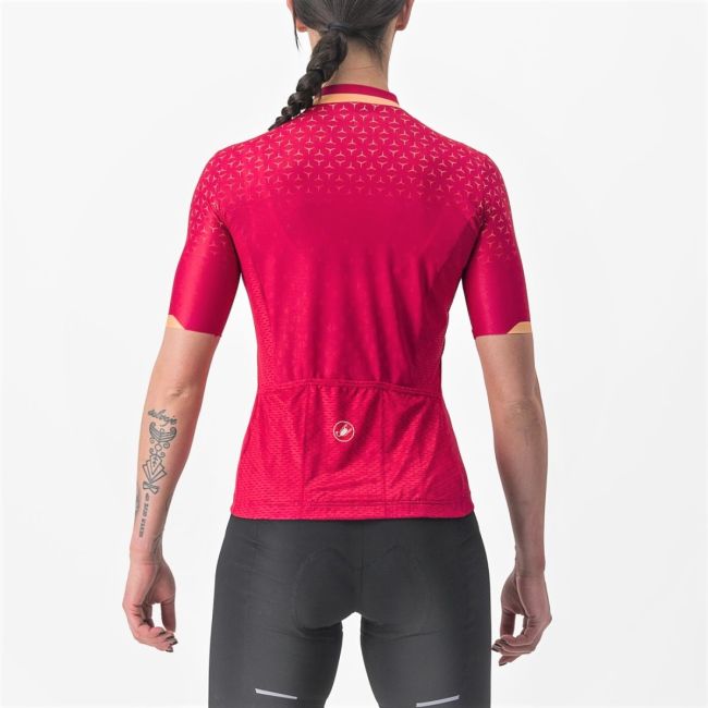 Castelli - tricou ciclism maneca scurta pentru femei Pezzi jersey - rosu