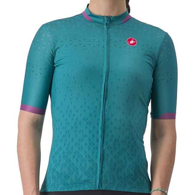 Castelli - tricou ciclism maneca scurta pentru femei Pezzi jersey - turcoaz