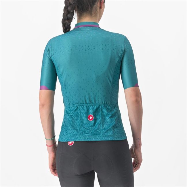 Castelli - tricou ciclism maneca scurta pentru femei Pezzi jersey - turcoaz