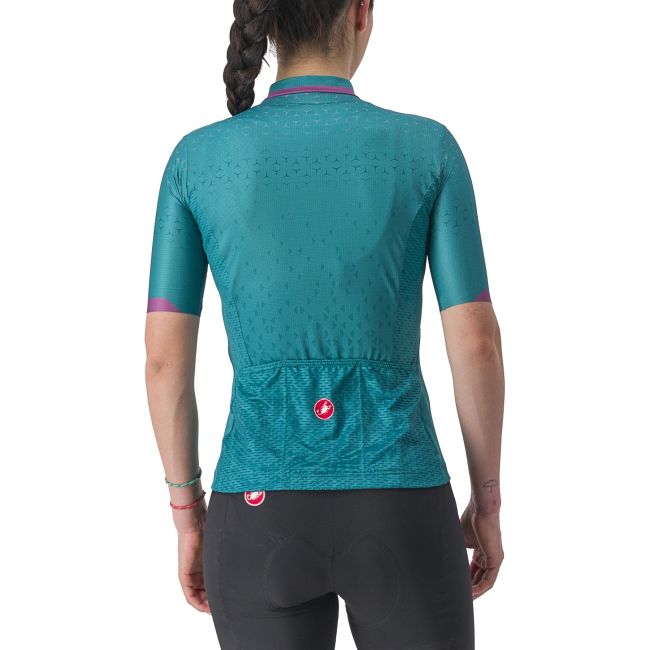 Castelli - tricou ciclism maneca scurta pentru femei Pezzi jersey - turcoaz