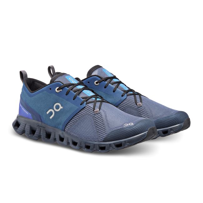 On Cloud X 3 Shift - pantofi alergare pentru barbati - albastru denim albastru inchis eclipsa gri