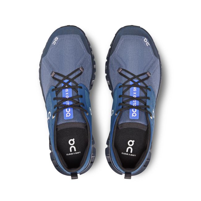 On Cloud X 3 Shift - pantofi alergare pentru barbati - albastru denim albastru inchis eclipsa gri