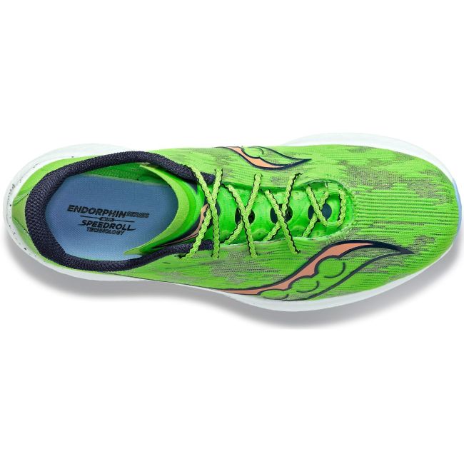 Saucony - pantofi alergare pentru barbati Endorphin PRO 3 - verde intens alb albastru