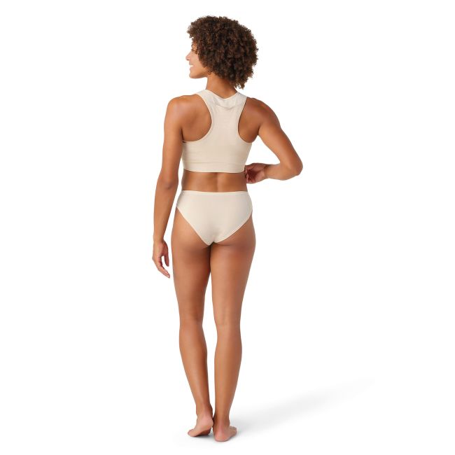 Smartwool - bustiera sport femei Intraknit Racerback W Bra - maro deschis migdala