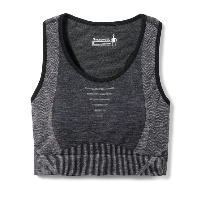 Smartwool - bustiera sport femei Intraknit Racerback W Bra - negru gri