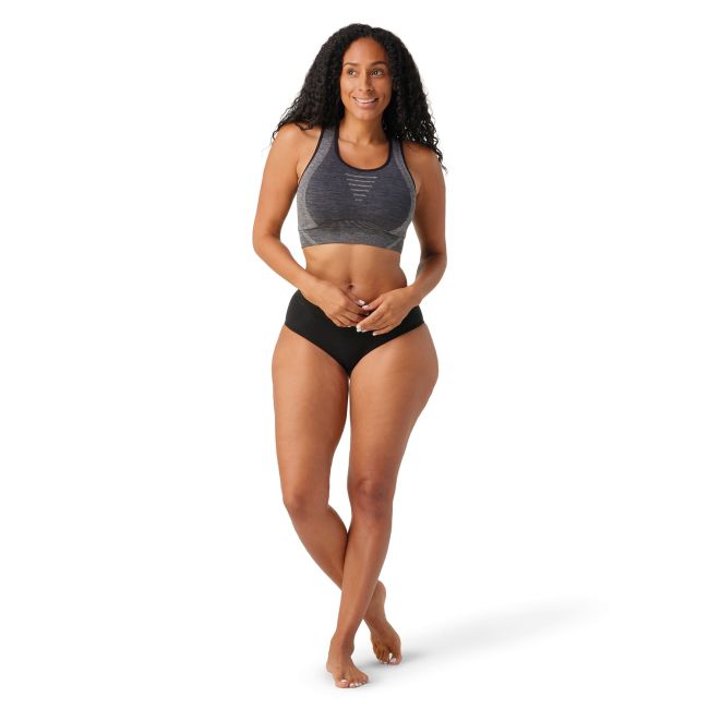 Smartwool - bustiera sport femei Intraknit Racerback W Bra - negru gri