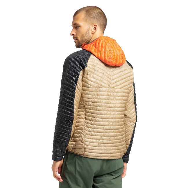 Haglofs - Jacheta iarna barbati L.I.M Mimic Hood - maro deschis nisip negru magnet portocaliu