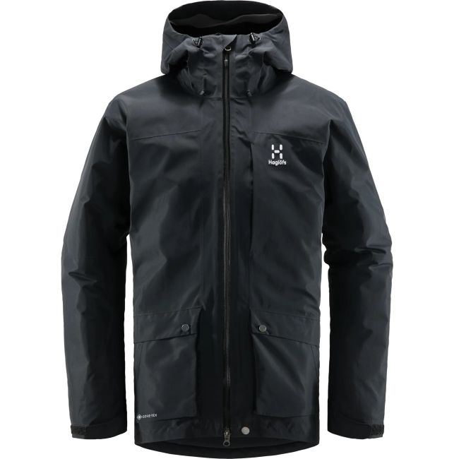 Haglofs - Jacheta iarna barbati puf si Gore-Tex, Alv 3-in-1 Down GTX - negru real
