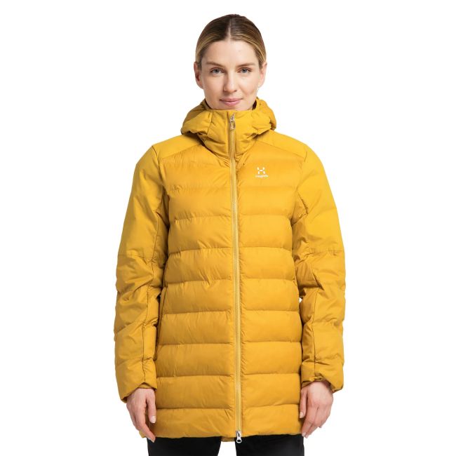 Haglofs - Jacheta iarna femei din puf Dala Mimic Parka - galben flori de toamna
